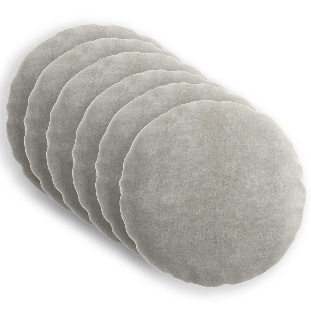 Vidaxl kussensloop 6 st heerlen lichtgrijs ø 40 cm chenille stof