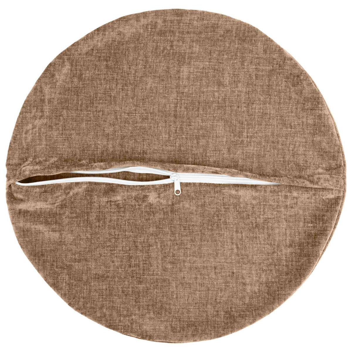 Vidaxl kussensloop 2 st heerlen bruin ø 40 cm chenille stof