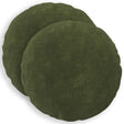 Vidaxl kussensloop 2 pcs heerlen groen ø 40 cm microfiber fleece
