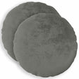 Vidaxl kussensloop 2 pcs heerlen donkergrijs ø 40 cm flanel