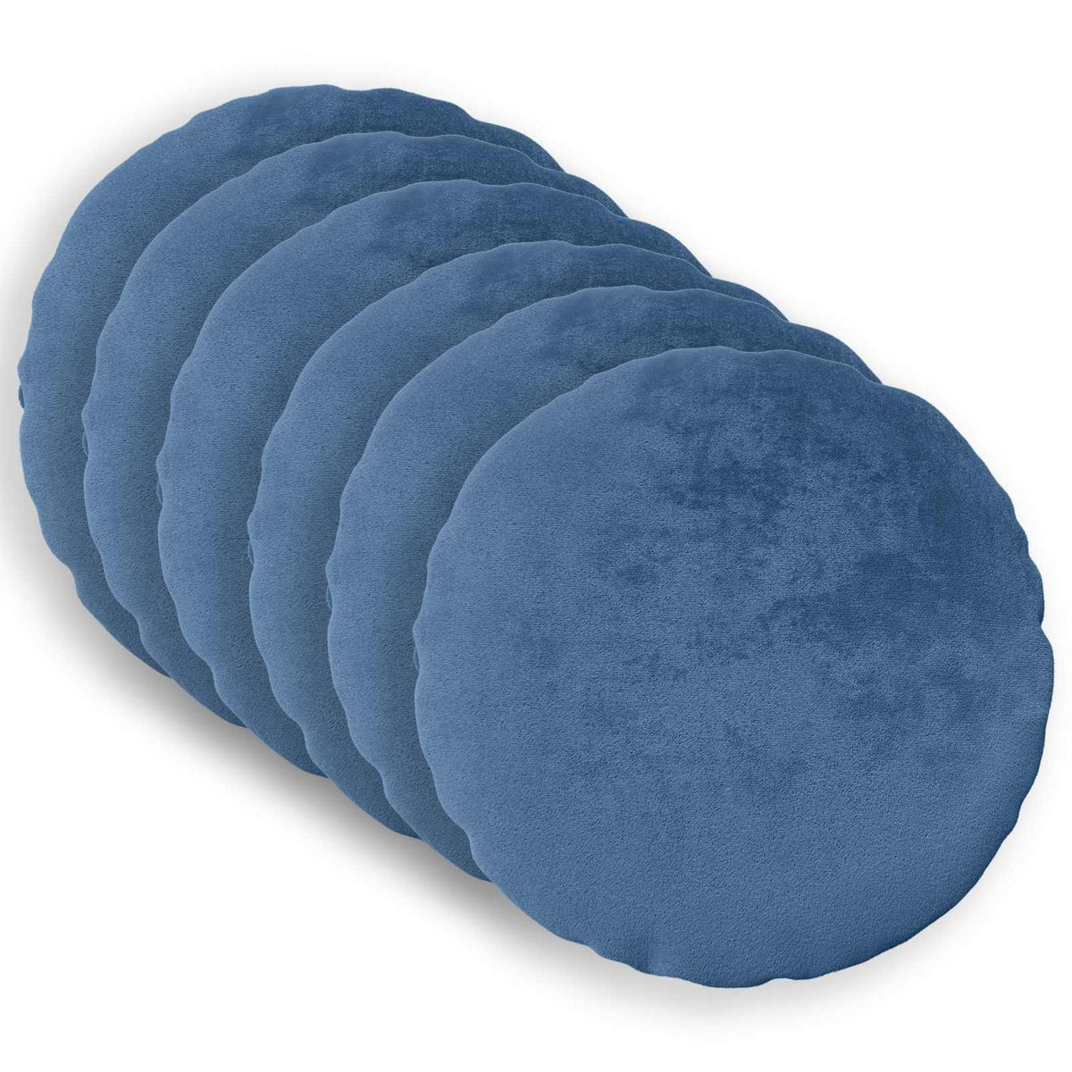 Vidaxl kussensloop 6 pcs heerlen lichtblauw ø 40 cm flanel