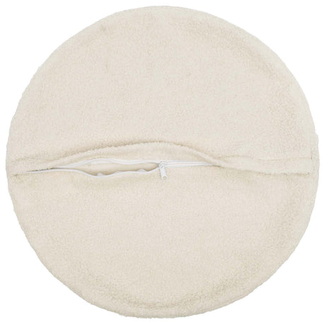 Vidaxl kussensloop 2 pcs heerlen crèmekleurig ø 50 cm bouclé