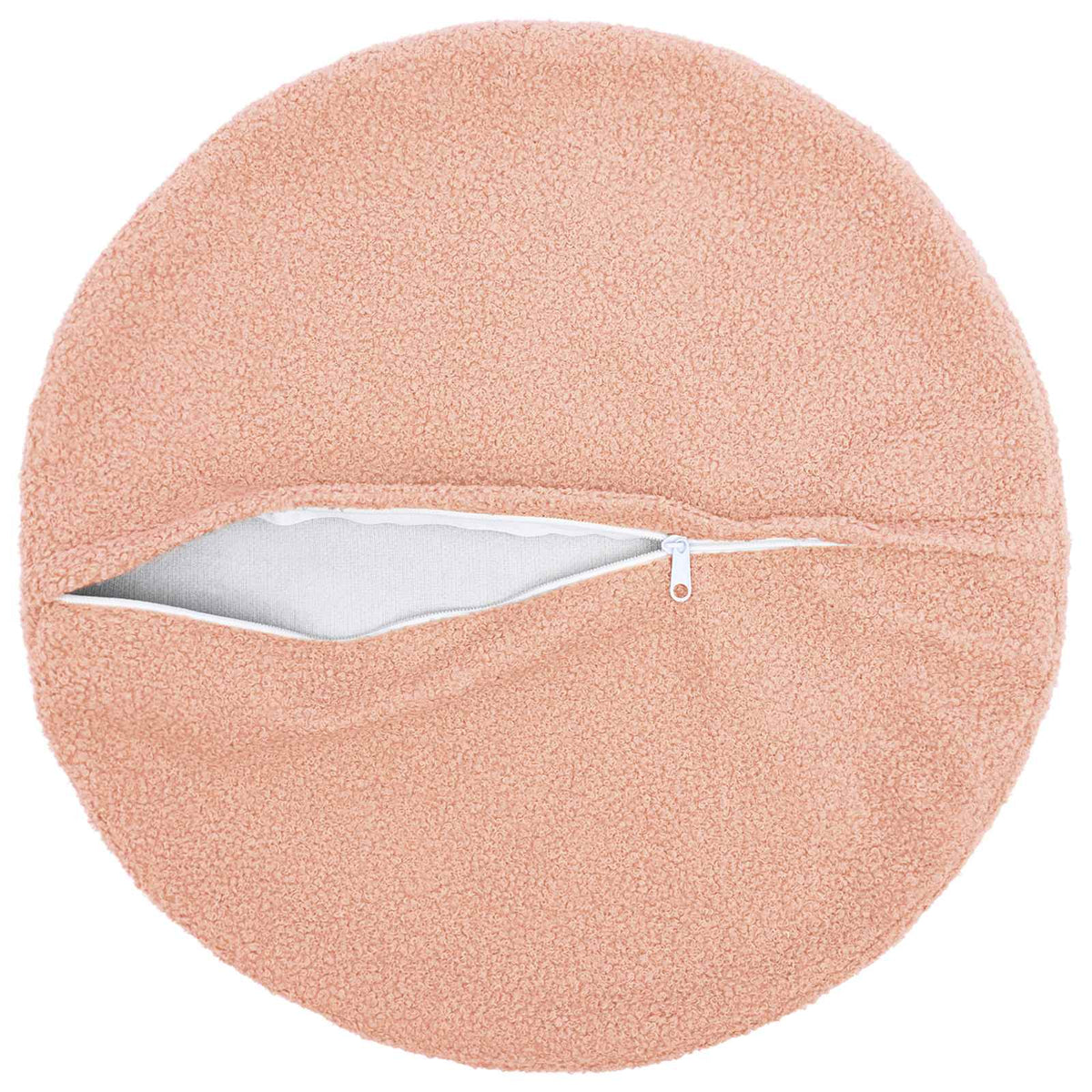 Vidaxl kussensloop 2 pcs heerlen roze ø 50 cm bouclé