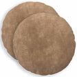 Vidaxl kussensloop 2 pcs heerlen taupe ø 50 cm microfiber fleece