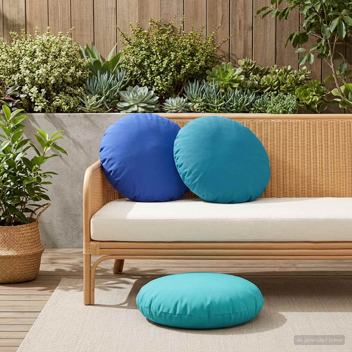 Vidaxl kussensloop 6 pcs heerlen lichtblauw ø 60 cm polyester