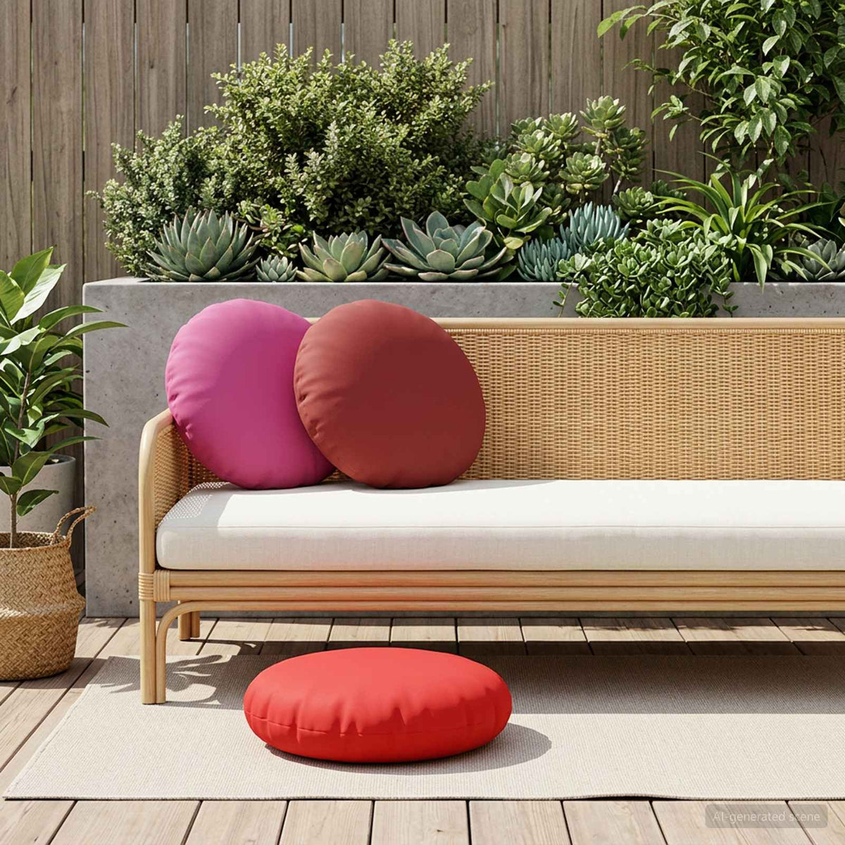 Vidaxl kussensloop 2 pcs heerlen rood ø 50 cm polyester