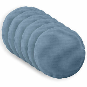 Vidaxl kussensloop 6 pcs heerlen blauw ø 60 cm corduroy