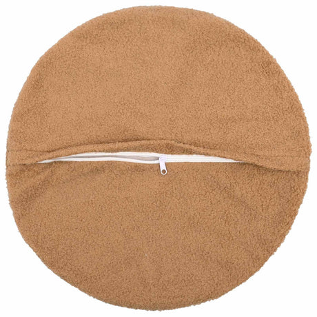 Vidaxl kussensloop 2 pcs heerlen beige ø 60 cm bouclé