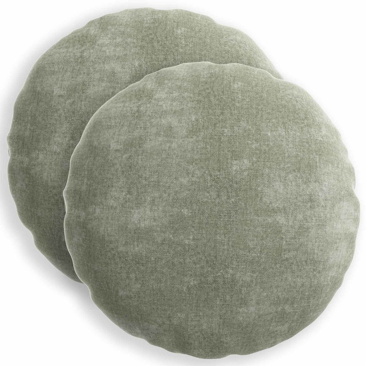 Vidaxl kussensloop 2 st heerlen groen ø 60 cm chenille stof