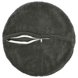 Vidaxl kussensloop 2 pcs heerlen donkergrijs ø 60 cm bouclé