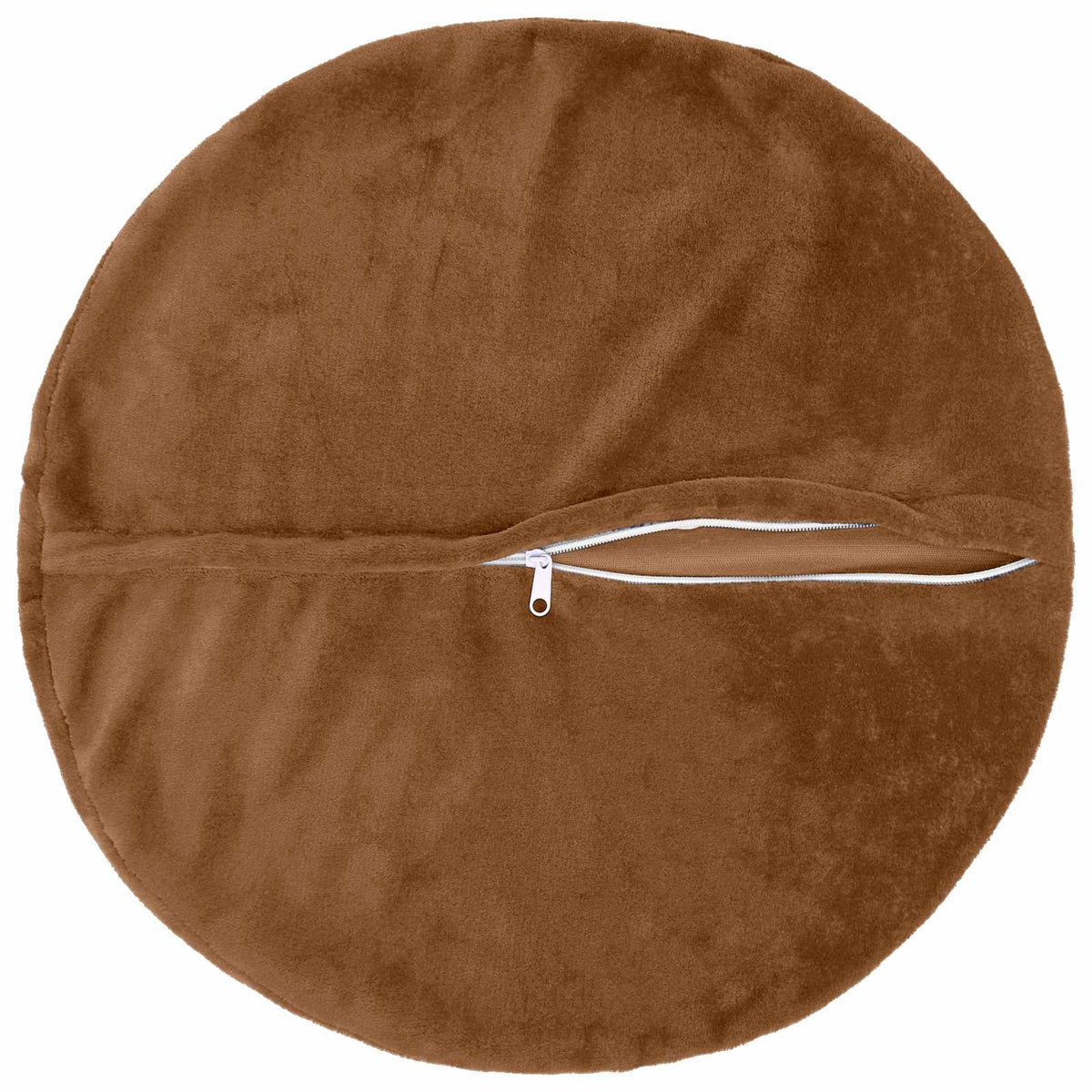 Vidaxl kussensloop 2 pcs heerlen licht bruin ø 60 cm flanel