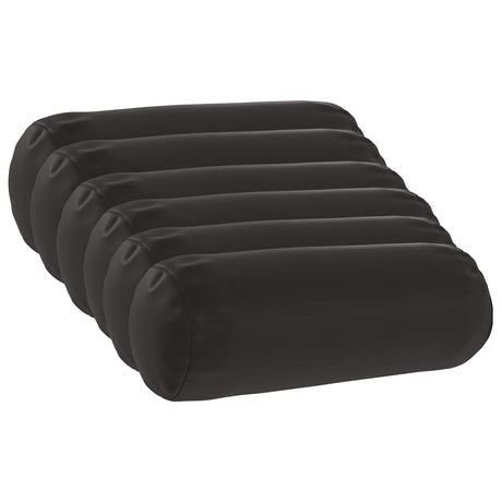 Vidaxl kussensloop 6 pcs heerlen zwart ø 15 x 40 cm polyester