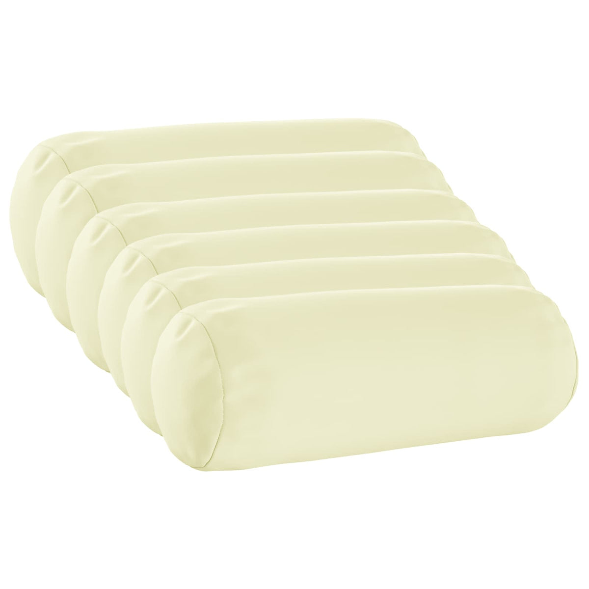 Vidaxl kussensloop 6 pcs heerlen crèmekleurig ø 15 x 40 cm polyester