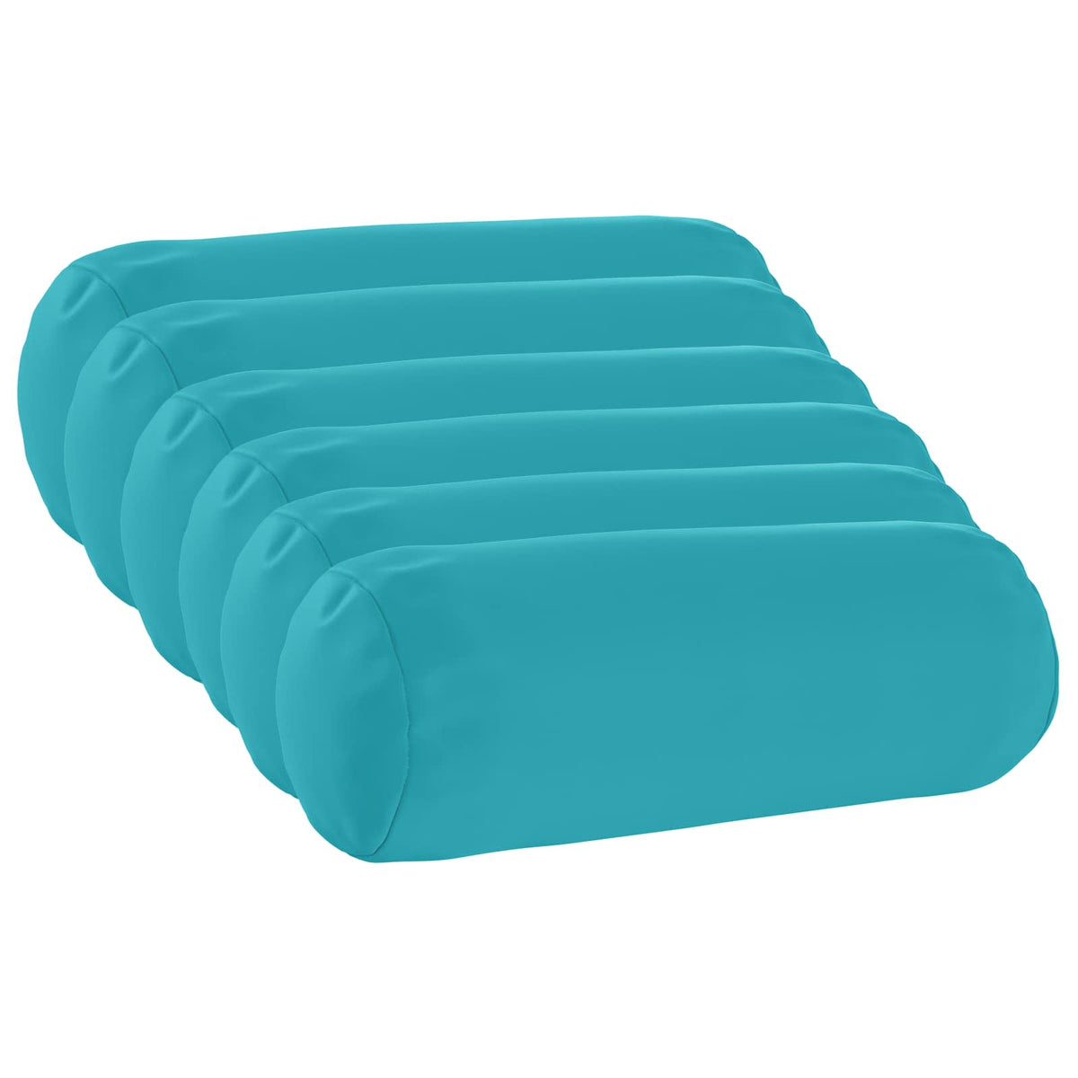 Vidaxl kussensloop 6 pcs heerlen turquoise ø 15 x 40 cm polyester