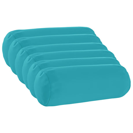 Vidaxl kussensloop 6 pcs heerlen turquoise ø 15 x 40 cm polyester