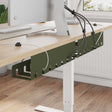 Vidaxl kabelgoot voor onder bureau 2 st olijfgroen 43 x 10 x 10 cm