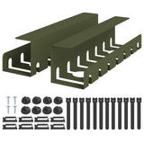 Vidaxl kabelgoot voor onder bureau 2 st olijfgroen 43 x 10 x 10 cm