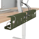 Vidaxl onder bureaublad kabelmanagement tray 2 st olijfgroen