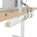Vidaxl kabelgoot voor onder bureau 2 st wit 43 x 9 x 11 cm staal