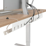 Vidaxl kabelgoot voor onder bureau 2 st wit 44 x 11,5 x 13,5 cm staal