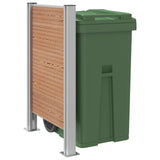 Vidaxl afvalbak schutting bruin 85 x 12 x 115 cm aluminium en wpc