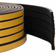 Vidaxl zelfklevende raamafdichting zwart 8 x 3 mm 12 m epdm-schuim