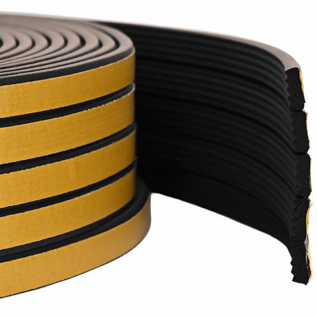 Vidaxl zelfklevende raamafdichting zwart 10 x 4 mm 50 m epdm-schuim
