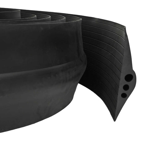 Vidaxl drempelprofiel voor garagedeur zwart 74 x 20 mm 8 m epdm-rubber