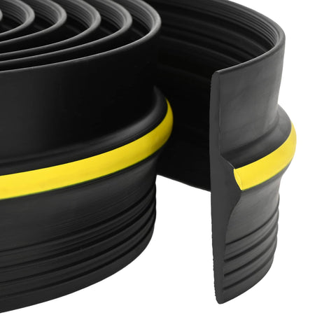Vidaxl garage vloerseal zwart en geel 12 x 90 mm 5,5 m pvc