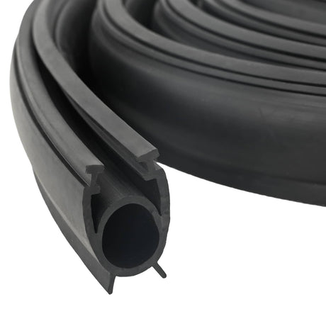 Vidaxl garage deurafsluiting zwart 41 x 33 mm 4,5 m pvc