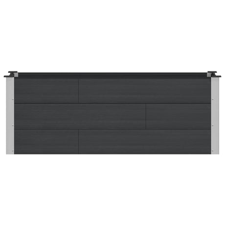 Vidaxl verhoogde plantenbak zwart 150 x 50 x 54 cm wpc en aluminium