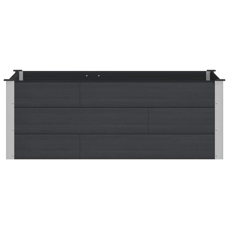 Vidaxl verhoogde plantenbak zwart 150 x 100 x 54 cm wpc en aluminium