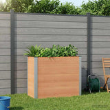 Vidaxl verhoogde plantenbak bruin 100 x 50 x 91 cm wpc en aluminium