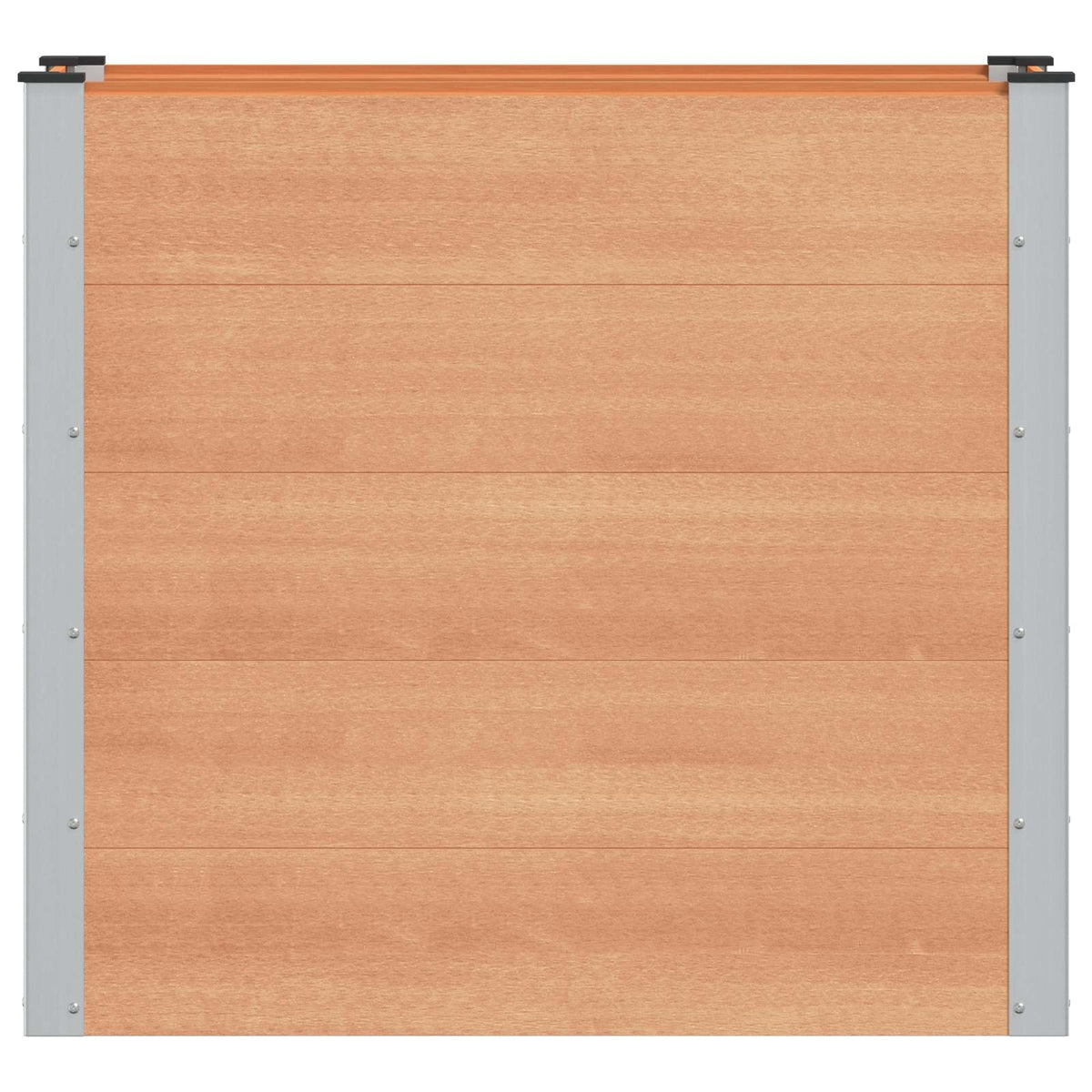 Vidaxl verhoogde plantenbak bruin 100 x 50 x 91 cm wpc en aluminium