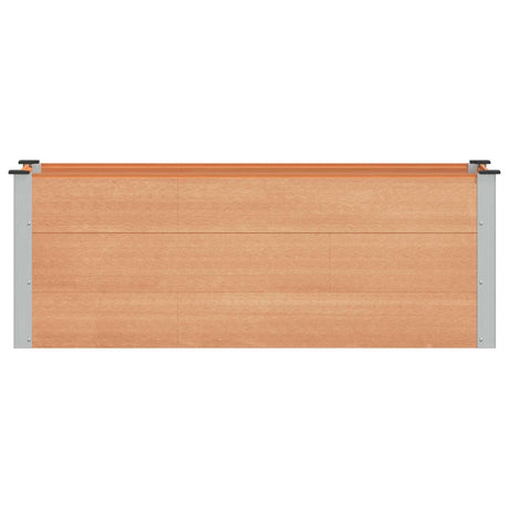 Vidaxl verhoogde plantenbak bruin 150 x 50 x 54 cm wpc en aluminium