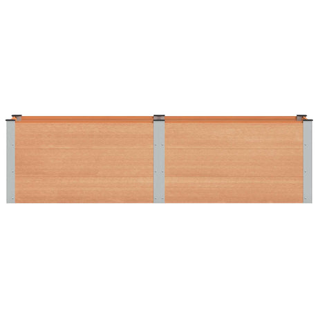 Vidaxl verhoogde plantenbak bruin 200 x 50 x 54 cm wpc en aluminium