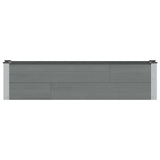 Vidaxl verhoogde plantenbak grijs 150 x 30 x 36 cm wpc en aluminium