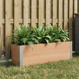 Vidaxl verhoogde plantenbak bruin 100 x 30 x 72 cm wpc en aluminium
