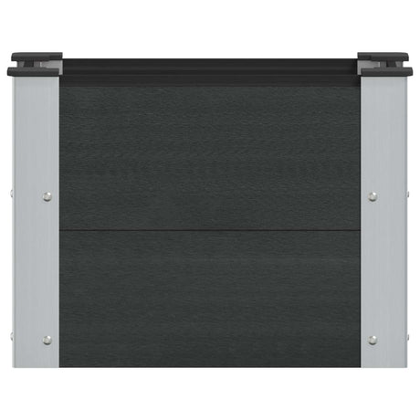 Vidaxl verhoogde plantenbak zwart 50 x 30 x 36 cm wpc en aluminium