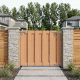 Vidaxl tuinpoort 100 x 80 cm wpc en aluminium bruin