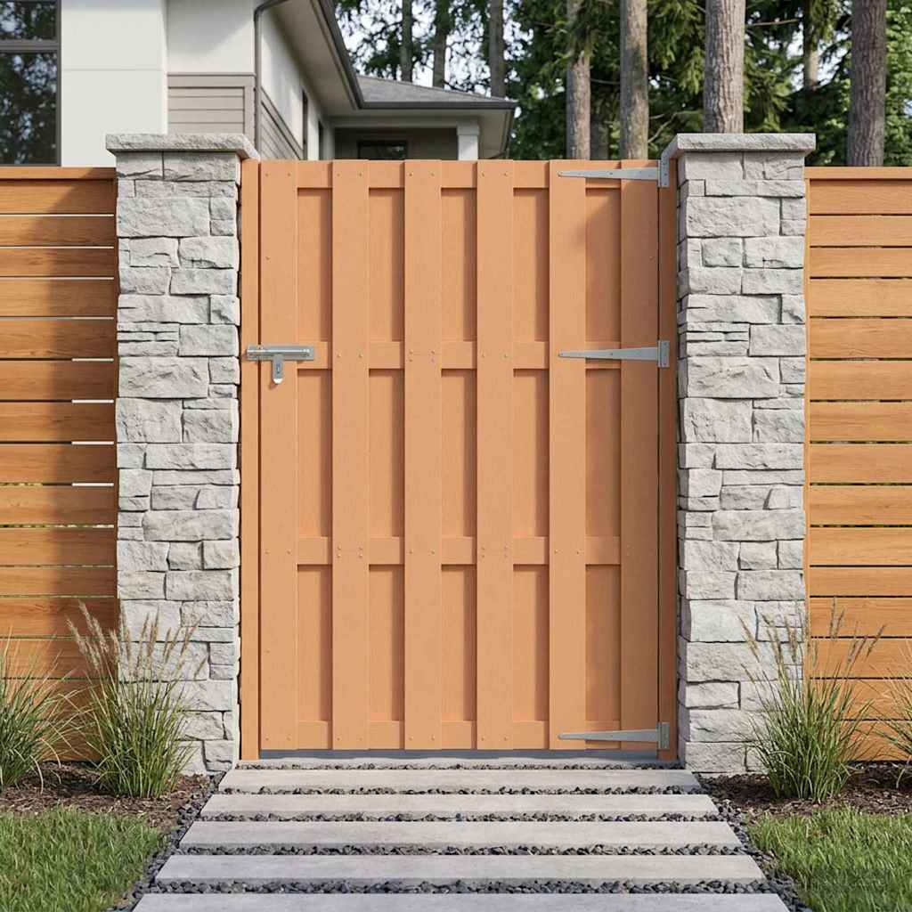 Vidaxl tuinpoort 100 x 150 cm wpc en aluminium bruin