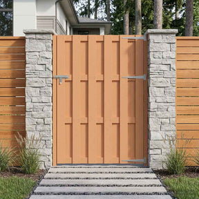 Vidaxl tuinpoort 100 x 150 cm wpc en aluminium bruin