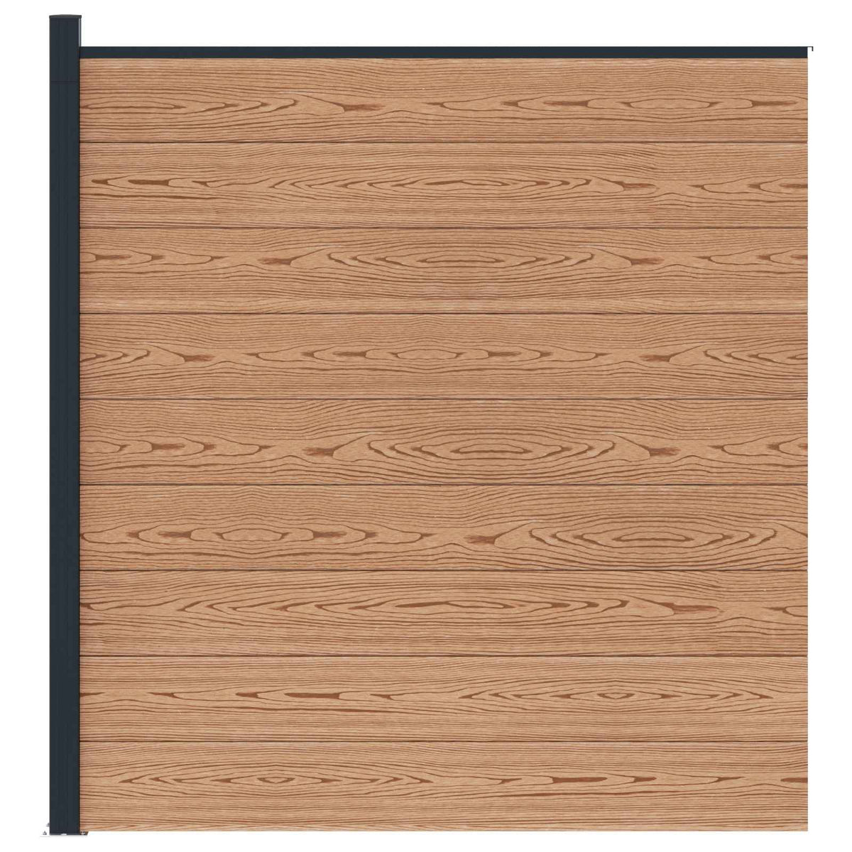 Vidaxl hek set 175 x 186 cm wpc en aluminium bruin