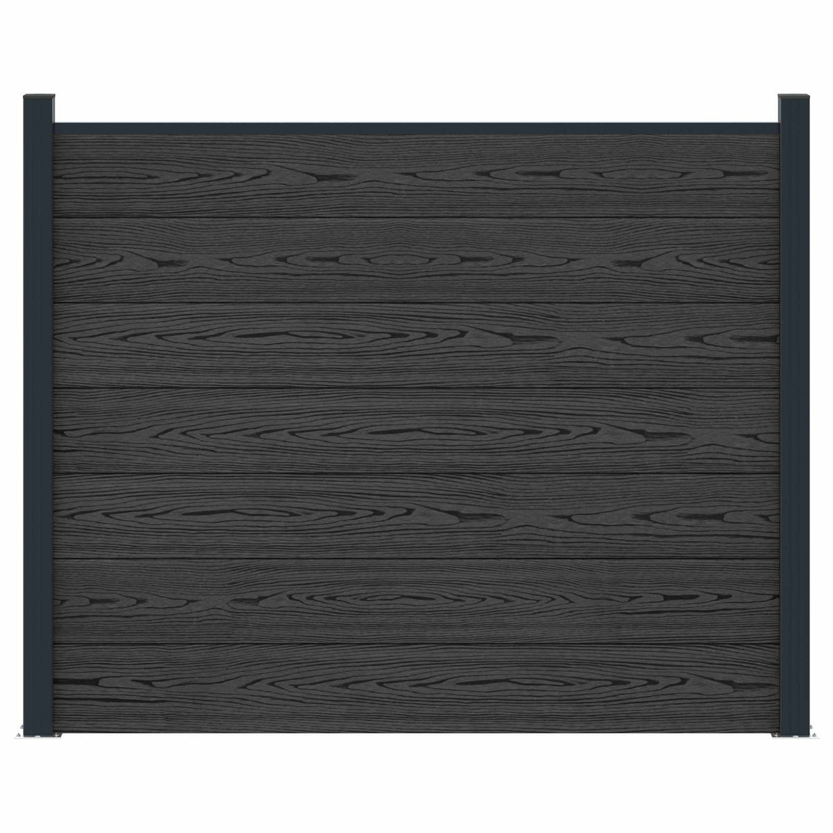 Vidaxl hekpaneel wpc en aluminium zwart