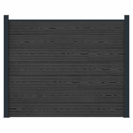 Vidaxl hekpaneel wpc en aluminium zwart