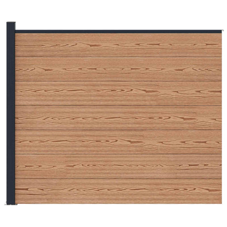 Vidaxl hekpaneel wpc en aluminium bruin