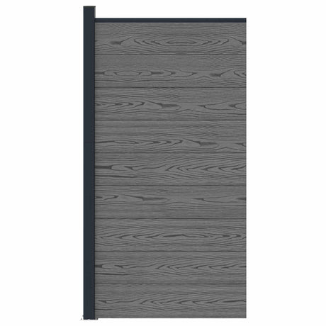 Vidaxl hekpaneel 95 x 186 cm wpc en aluminium grijs
