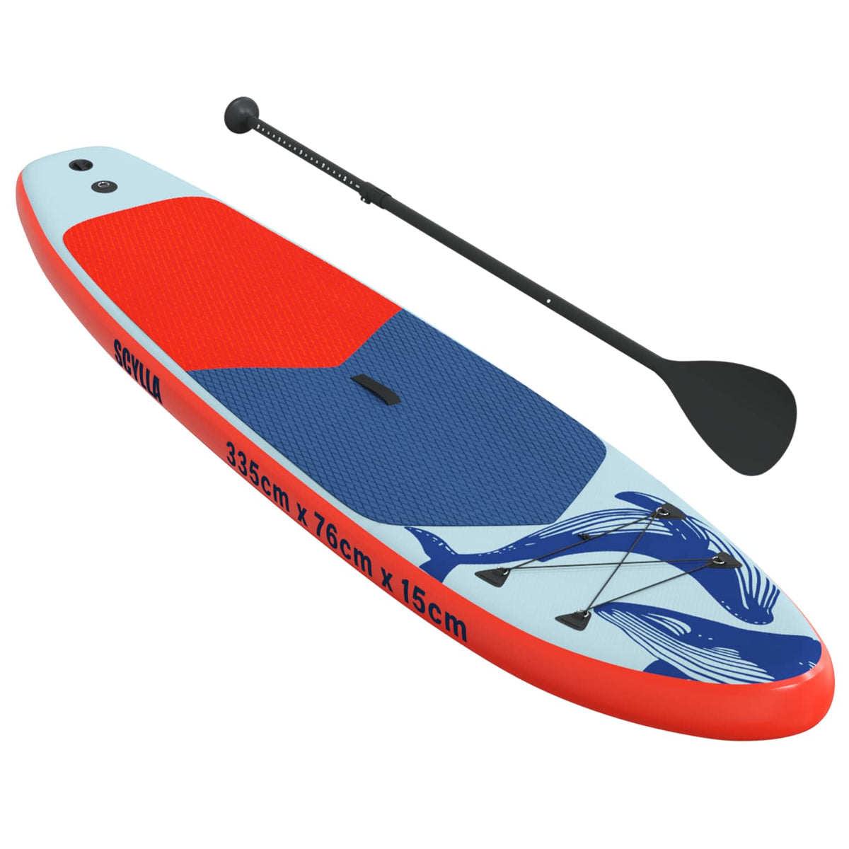 Vidaxl opblaasbaar stand up paddle board scylla 335 x 76 x 15 cm blauw