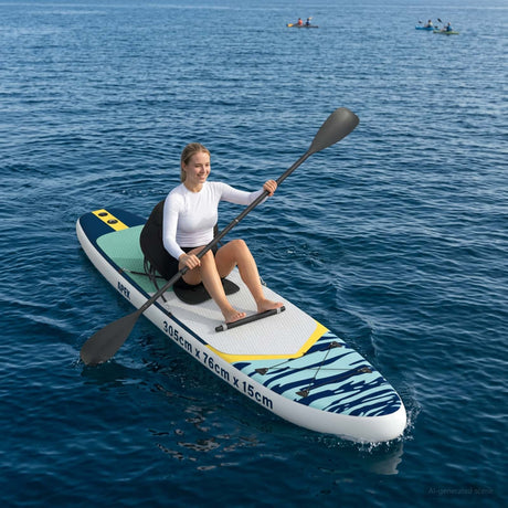 Vidaxl sup board met zitplaats 2-in-1 apex 305 x 76 x 15 cm blauw