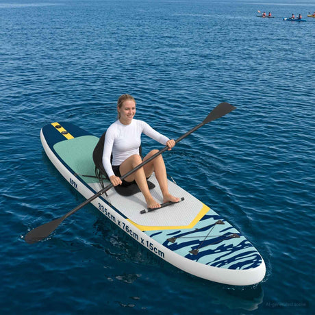 Vidaxl sup board met zitplaats 2-in-1 apex 335 x 76 x 15 cm blauw